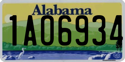 AL license plate 1AO6934