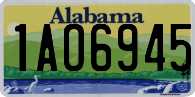 AL license plate 1AO6945