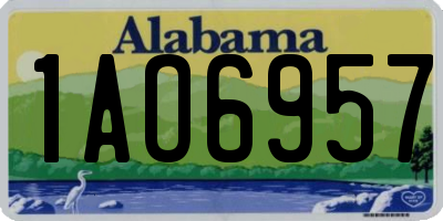 AL license plate 1AO6957