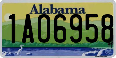 AL license plate 1AO6958