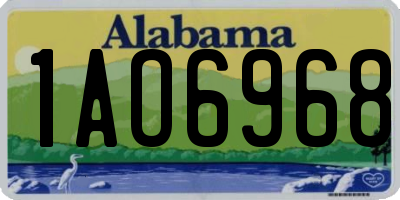 AL license plate 1AO6968