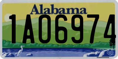 AL license plate 1AO6974