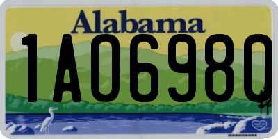AL license plate 1AO6980