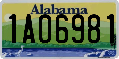 AL license plate 1AO6981