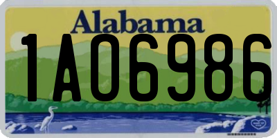 AL license plate 1AO6986