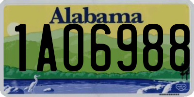 AL license plate 1AO6988