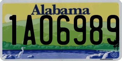 AL license plate 1AO6989