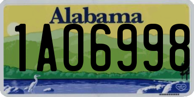 AL license plate 1AO6998