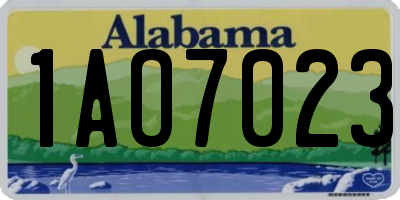 AL license plate 1AO7023