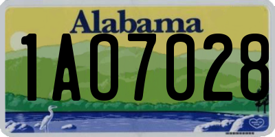 AL license plate 1AO7028