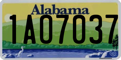 AL license plate 1AO7037