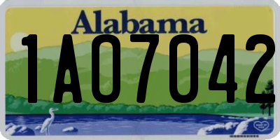 AL license plate 1AO7042