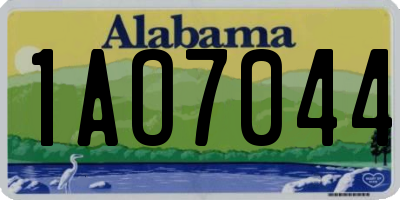 AL license plate 1AO7044