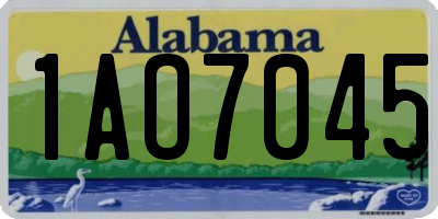 AL license plate 1AO7045