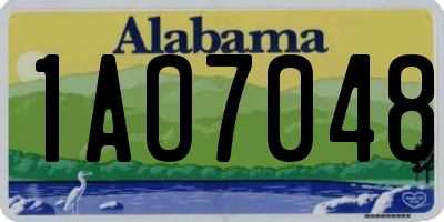 AL license plate 1AO7048