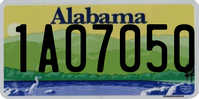 AL license plate 1AO7050