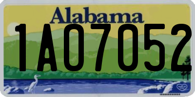 AL license plate 1AO7052