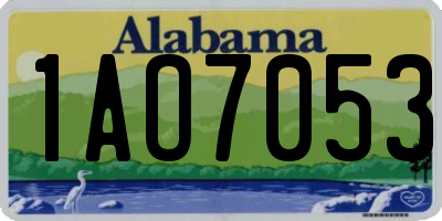 AL license plate 1AO7053