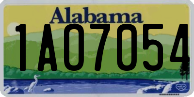 AL license plate 1AO7054
