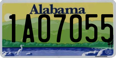 AL license plate 1AO7055