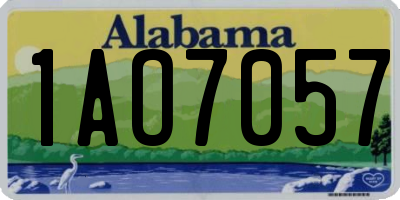 AL license plate 1AO7057