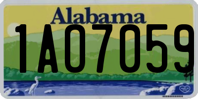AL license plate 1AO7059