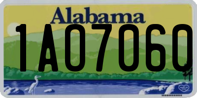AL license plate 1AO7060