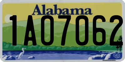 AL license plate 1AO7062