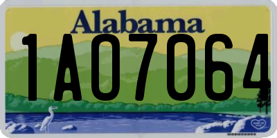 AL license plate 1AO7064