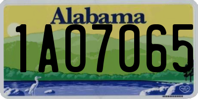 AL license plate 1AO7065