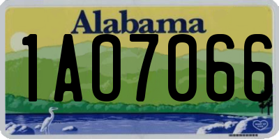 AL license plate 1AO7066