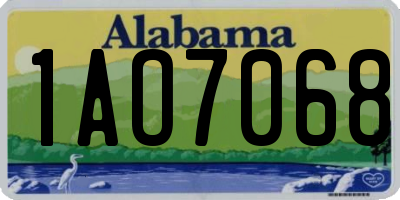 AL license plate 1AO7068
