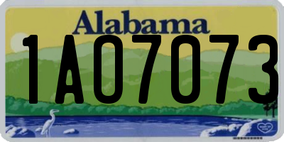 AL license plate 1AO7073