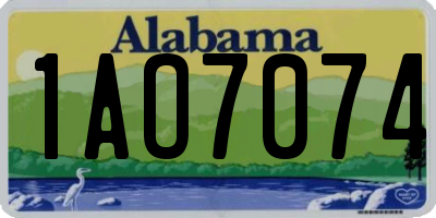 AL license plate 1AO7074