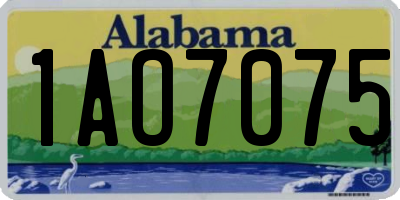 AL license plate 1AO7075