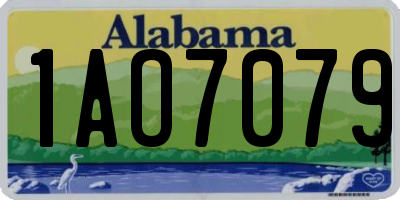 AL license plate 1AO7079