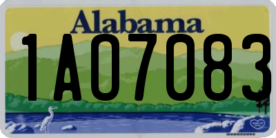 AL license plate 1AO7083