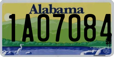 AL license plate 1AO7084