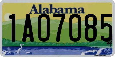 AL license plate 1AO7085