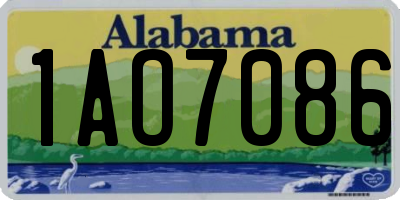 AL license plate 1AO7086