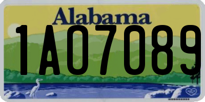 AL license plate 1AO7089