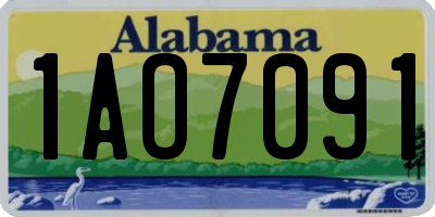 AL license plate 1AO7091