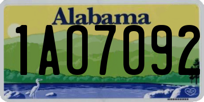 AL license plate 1AO7092