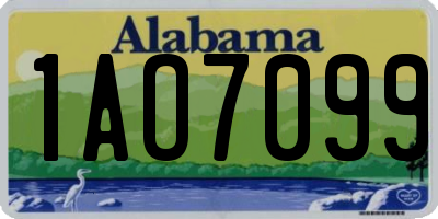 AL license plate 1AO7099