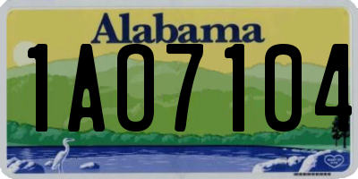 AL license plate 1AO7104