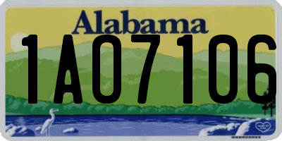 AL license plate 1AO7106