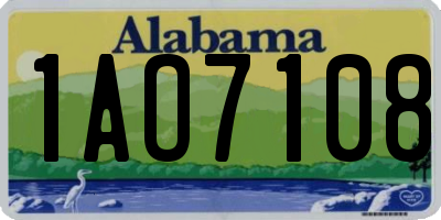 AL license plate 1AO7108