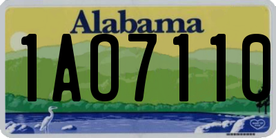 AL license plate 1AO7110