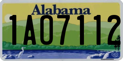 AL license plate 1AO7112