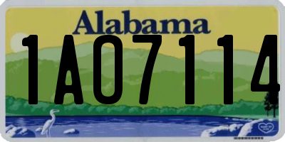 AL license plate 1AO7114